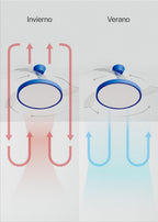 CREATE WIND CLEAR STUDIO M Ceiling Fan with Cobalt Blue Light