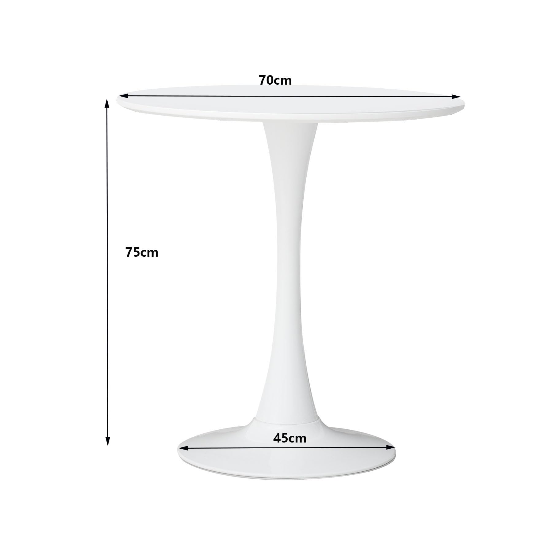 BenyLed 70cm Round Modern Dining Table