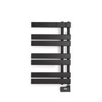 CREATE Electric Wall Towel Rack in black with hooks and LCD display