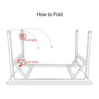 Sogesfurniture Folding Computer Desk with Particle Wood Chipboard Top