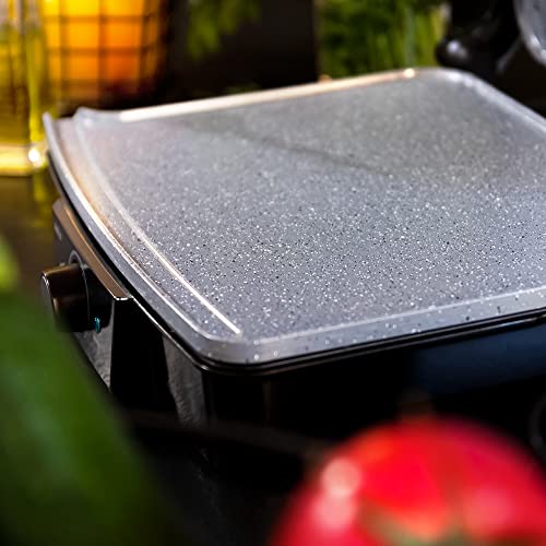 Cecotec - Rock'nGrill 2000W Electric Grill with Ceramic Coating & 180º Opening