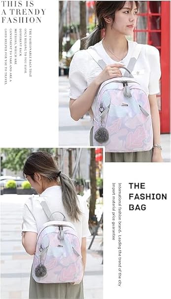 Luxe Edition Backpack for Women | Waterproof Nylon Anti-Theft Travel & College Bag | Lightweight Laptop Backpack with Hidden Pockets | Trendy Casual Office Bag for Work, School & Trips