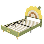 Sweiko Sunflower Shaped Wooden Bed with Bow Detail