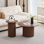 HJhomeheart Stackable Drum Style Coffee Tables Set