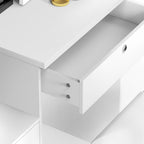UDIYO Vanity Desk with LED Lights and Adjustable Brightness Mirror