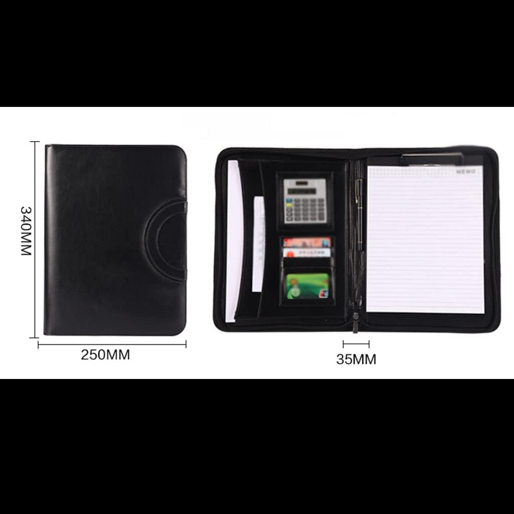 JFDBGU A4 Portable Folder With Calculator - black
