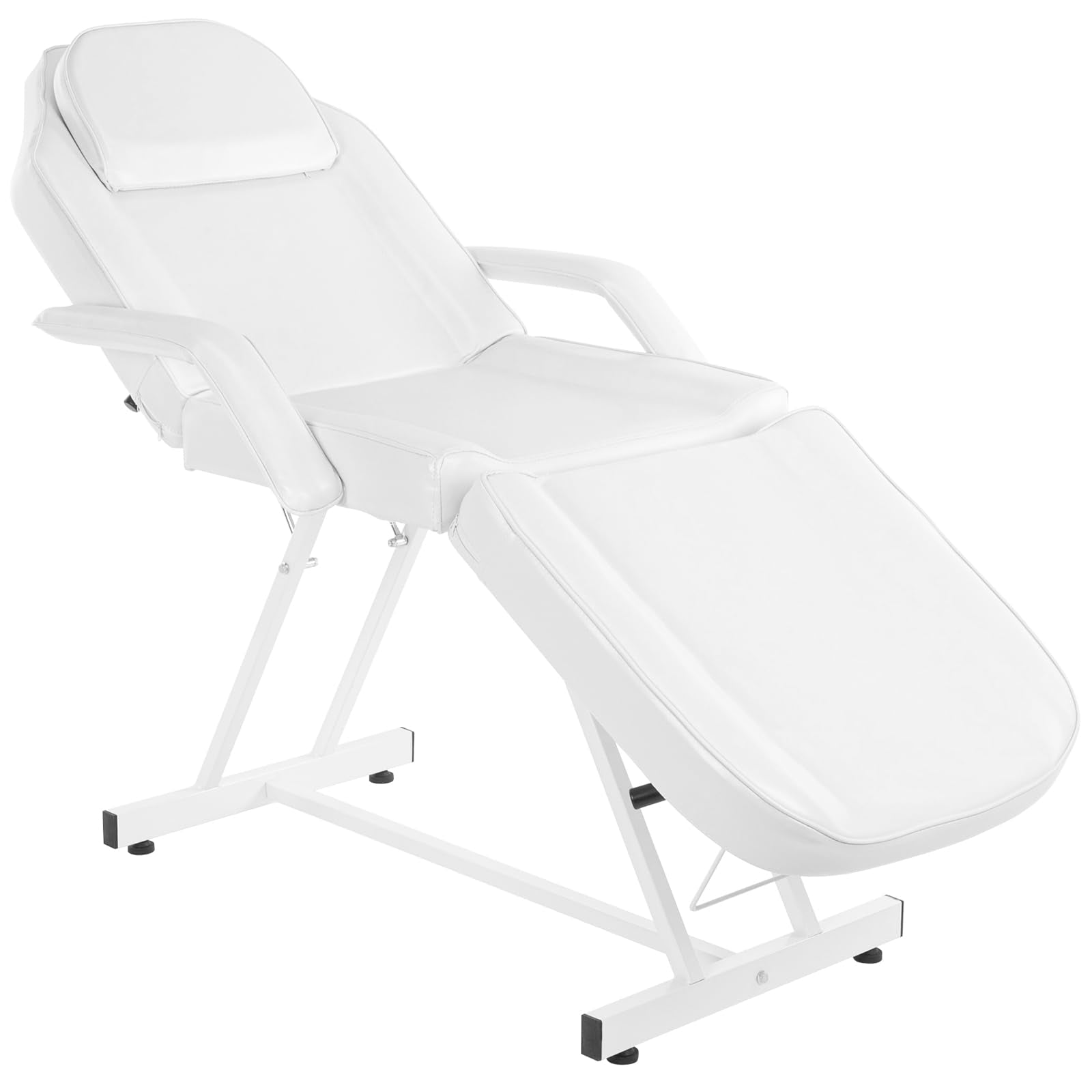 Bonnlo Adjustable Massage Table with a white finish, suitable for various beauty treatments
