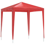 vidaXL Party Tent with a red PE fabric and steel frame, perfect for outdoor events
