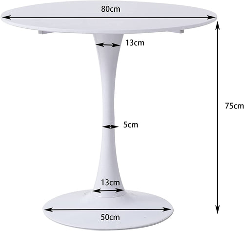 HJhomeheart Round Kitchen Dining Table, Modern Casual Style