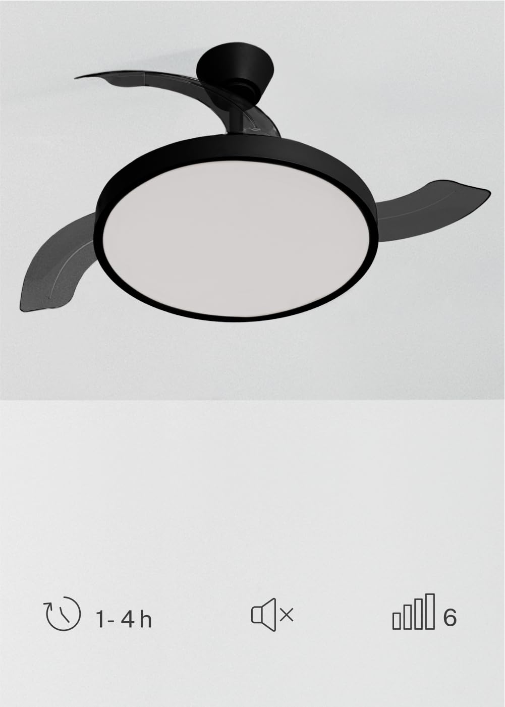 Create Wind Clear Studio S Ceiling Fan with Light
