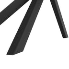 Beliani Spectra Unique Dining Table with Light Wood and Black Legs