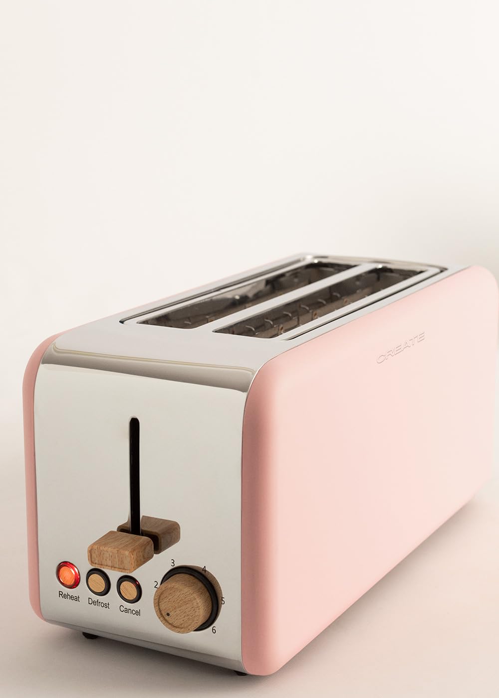 CREATE Retro XL Toaster Wide Slicer Pink