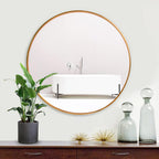 jshdufhuegfdbcngbg Wall Mounted HD Explosion-Proof Round Silver Mirror