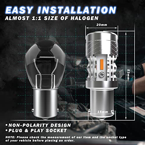 Cenmoll Bau15S 581 Py21W Led Indicator Bulbs - 500% Brighter