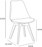 mcc direct Retro Dining Chairs Set of 4 with Wooden Legs