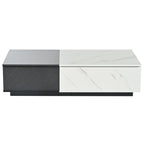 MURUL Marble Effect Veneer Two Door Coffee Table