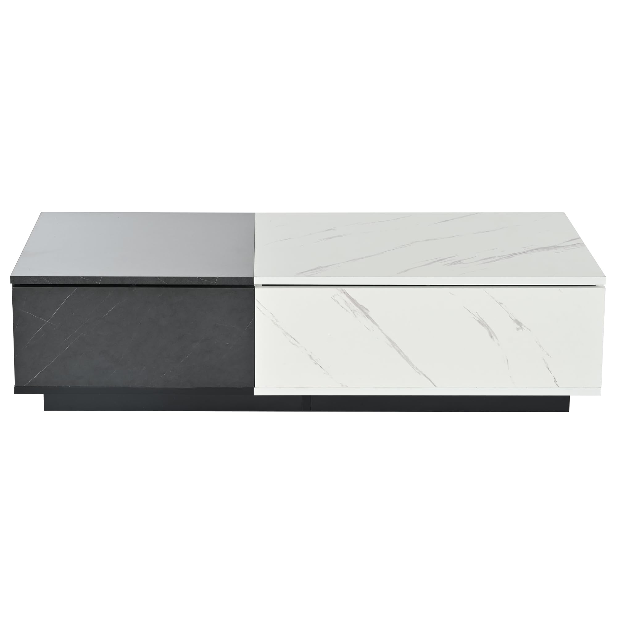 MURUL Marble Effect Veneer Two Door Coffee Table