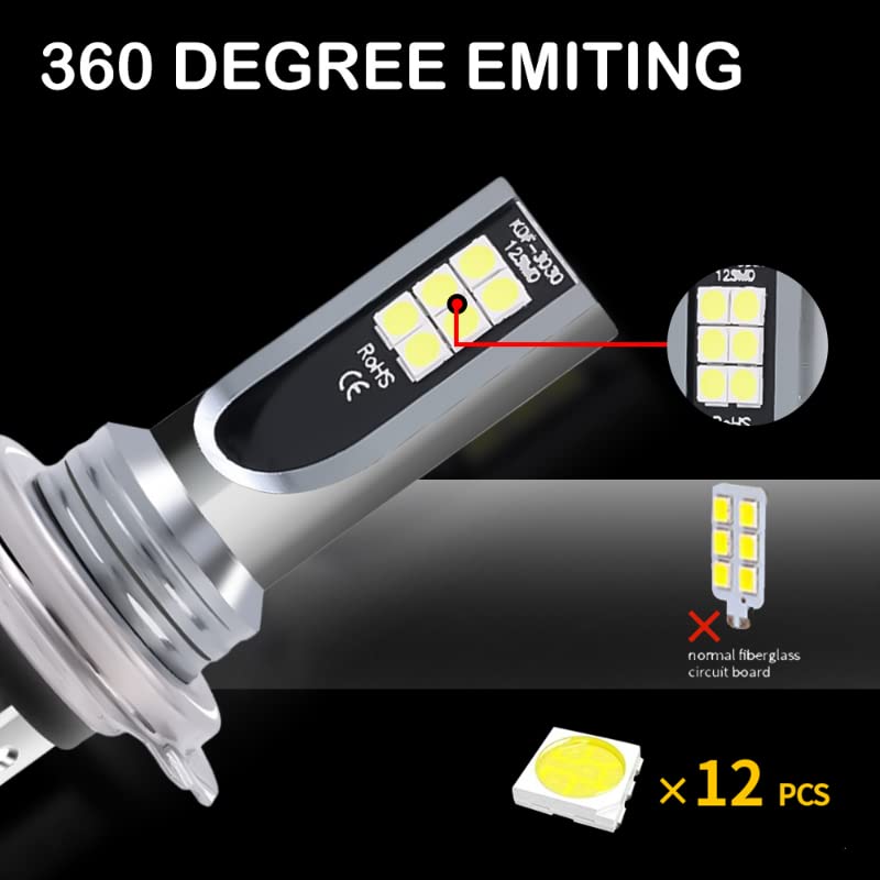 Generic Car Led Headlight Bulb H7 24W 6000K High Brightness