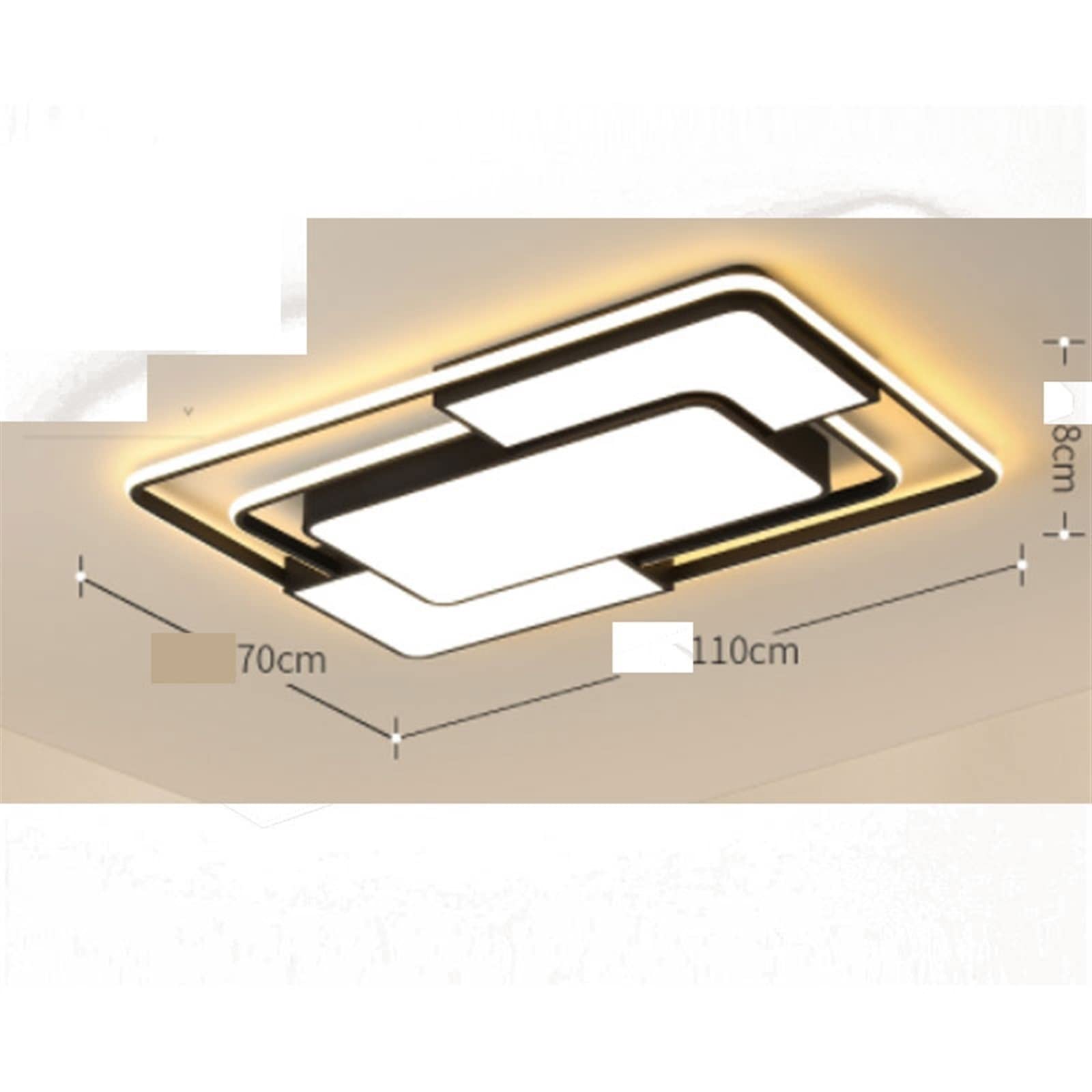 ARGUESB Rectangular Dimmer Ceiling Lamp