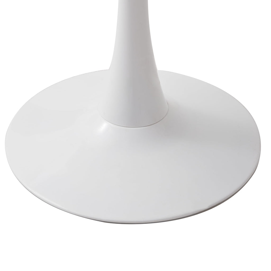 JZGORC Modern Round Dining Table for 2-4 People, White