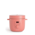 CREATE Electric Rice Cooker with 2L capacity, terracotta color, and programmable features