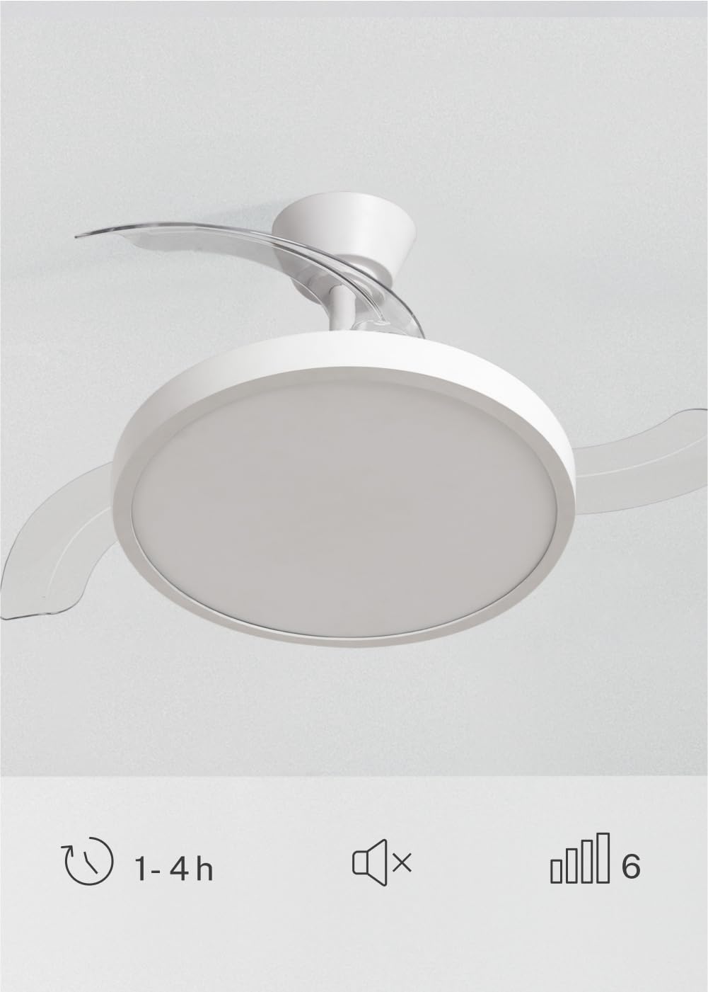 CREATE WIND CLEAR STUDIO S Ceiling Fan with White Light and Remote