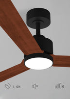 Create Wind Modern L Ceiling Fan with LED Light and Remote