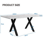 Generisch Modern Wrought Iron Dining Table with Marble Structure