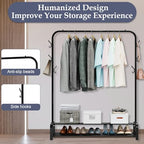 Loefme Heavy Duty Clothes and Shoe Rack with Minimalist Design