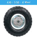 10-inch pneumatic heavy-duty wheel with black tire and alloy steel rim