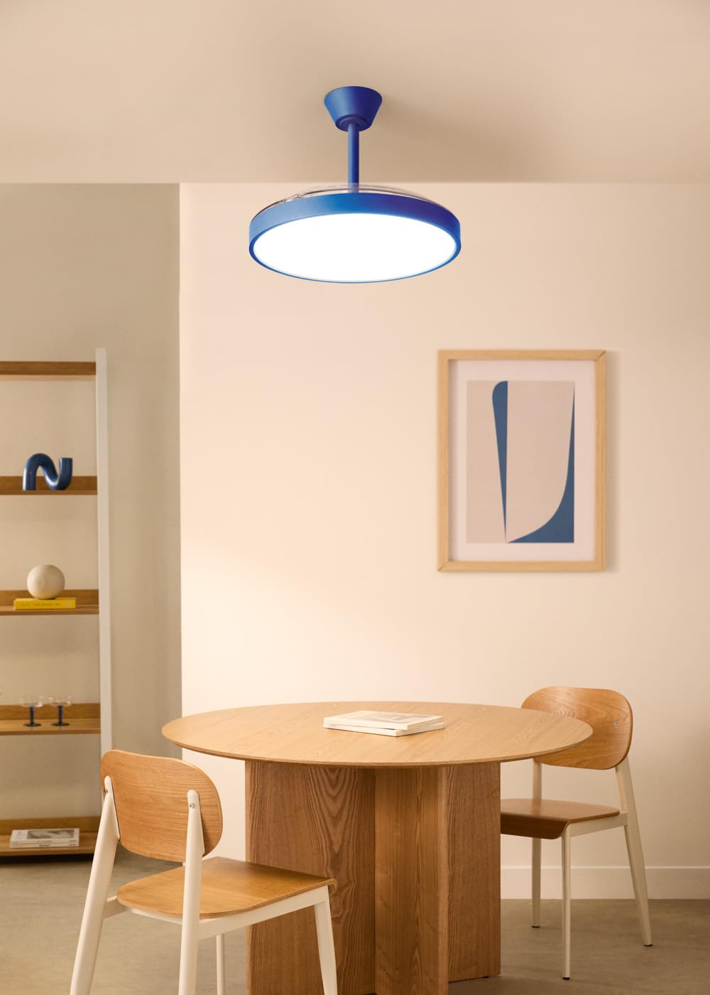 CREATE WIND CLEAR STUDIO M Ceiling Fan with Cobalt Blue Light