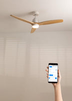 CREATE Natural Wood Ceiling Fan with Wifi and Remote