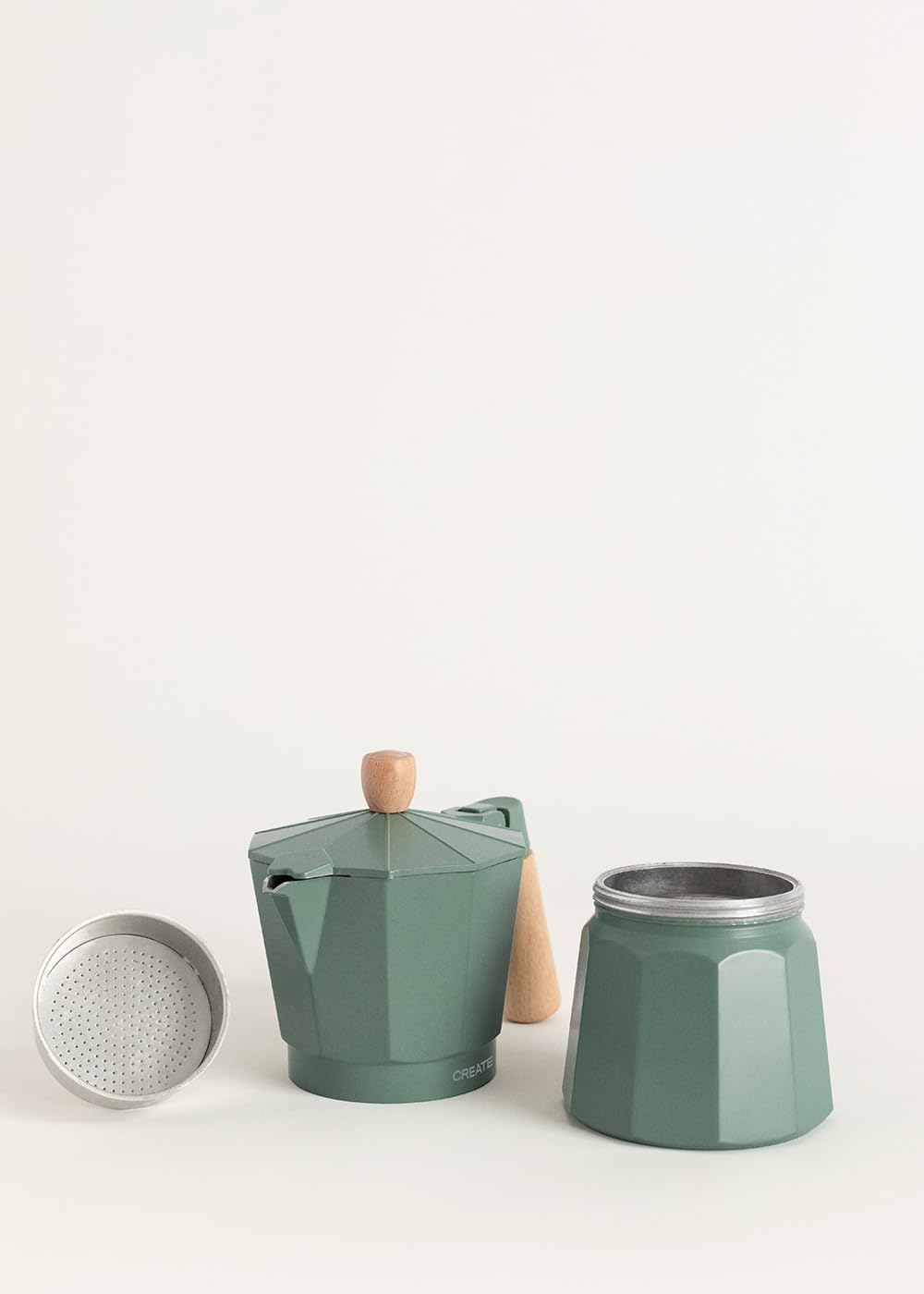 CREATE THERA MOKA RETRO Italian Coffee Maker Sage Green