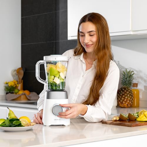 Cecotec Power Black Titanium 1300Max W. Electric Tabletop Mixer - Perfect for Smoothies