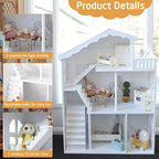 WUHUHAI 3 Tier Kids Bookshelf with Storage