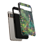 Whimsical Phone Case with Nature and Dog Artwork