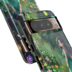 Whimsical Phone Case with Nature and Dog Artwork