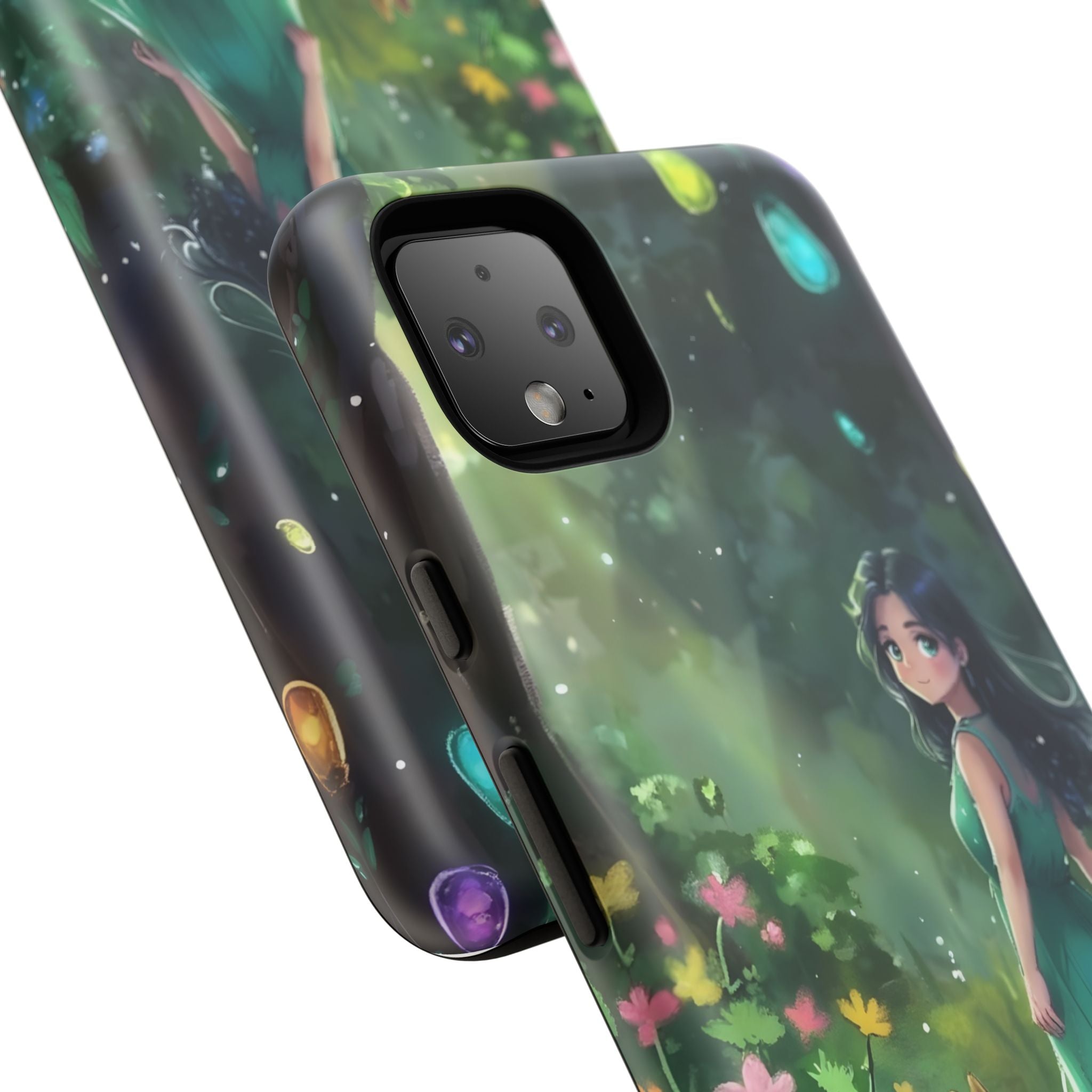 Whimsical Phone Case with Nature and Dog Artwork