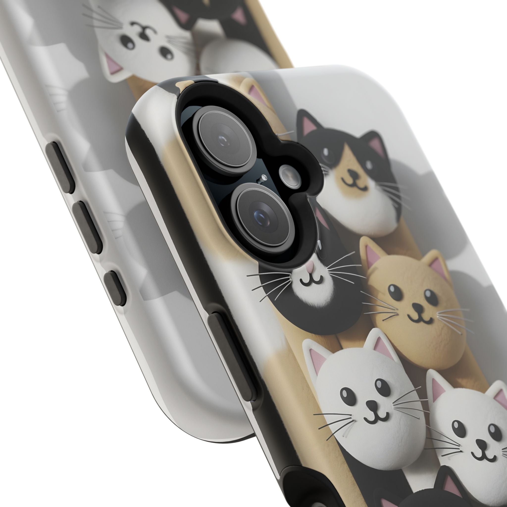 Cat-Themed Magnetic Impact-Resistant Phone Cases