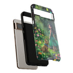 Whimsical Phone Case with Nature and Dog Artwork