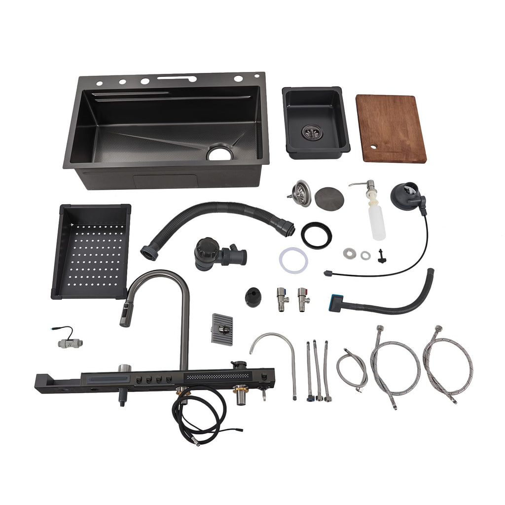 KAPIPALA Multifunctional Smart Kitchen Sink with Extendable Tap