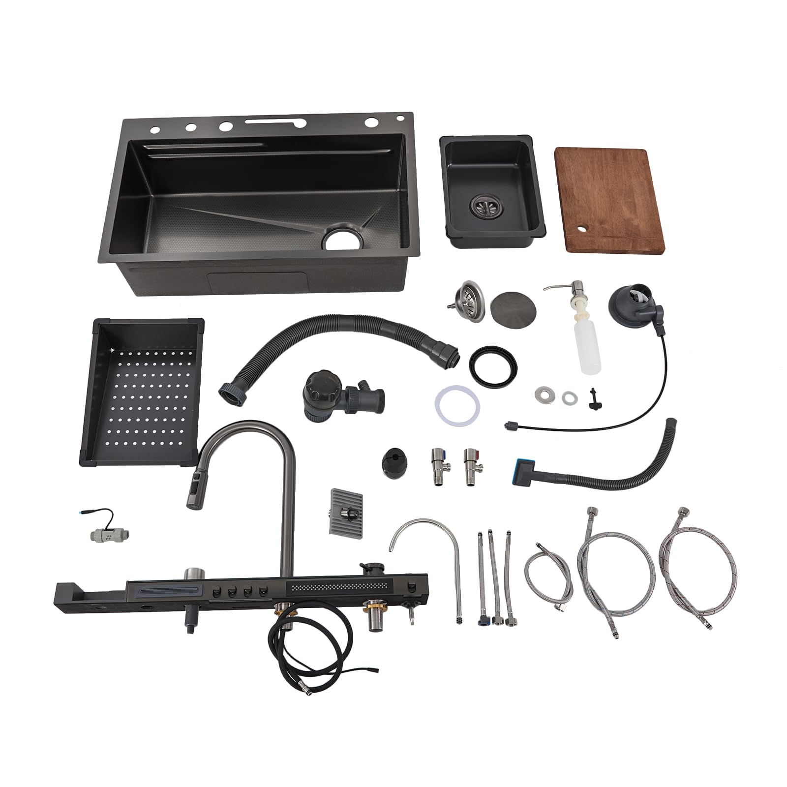 KAPIPALA Multifunctional Smart Kitchen Sink with Extendable Tap