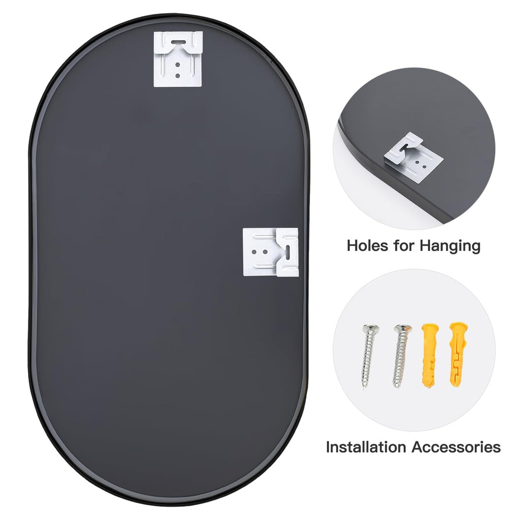 Hoiweqr Brushed Bathroom Vanity Mirror Wall-Mounted