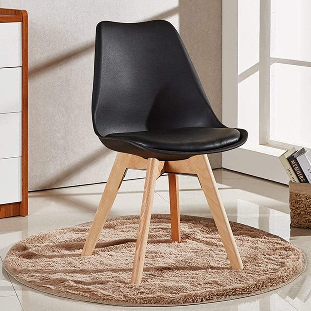 Life Interiors 6-Piece Retro Modern Dining Chair Set with Cushioned Pad Seat