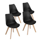 H.J WeDoo Modern Rectangular Dining Table Set with 4 Chairs