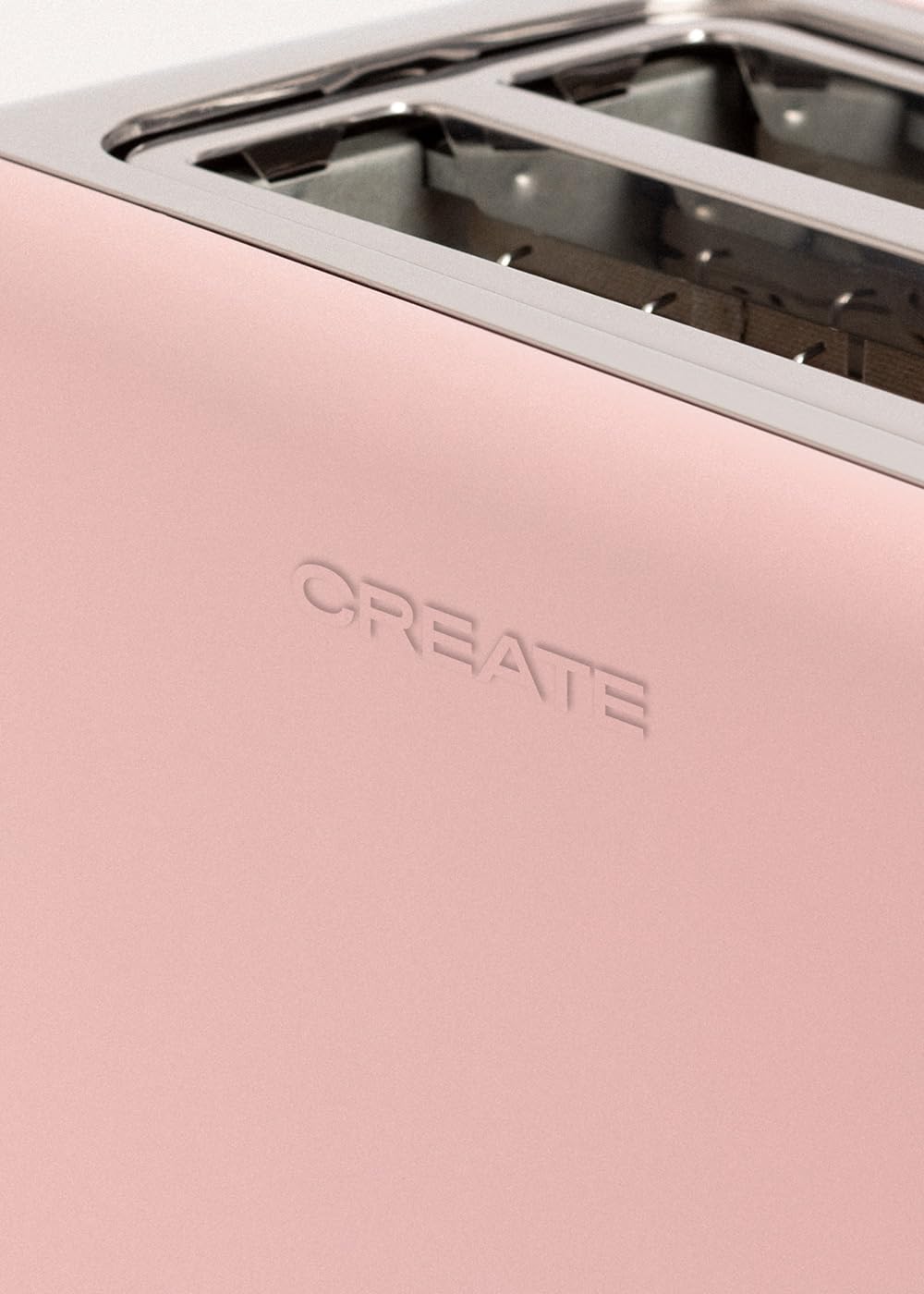 CREATE Toaster Retro Style Wide Slots Pink