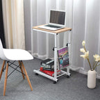sogesfurniture Adjustable Height Side Table with Metal Frame