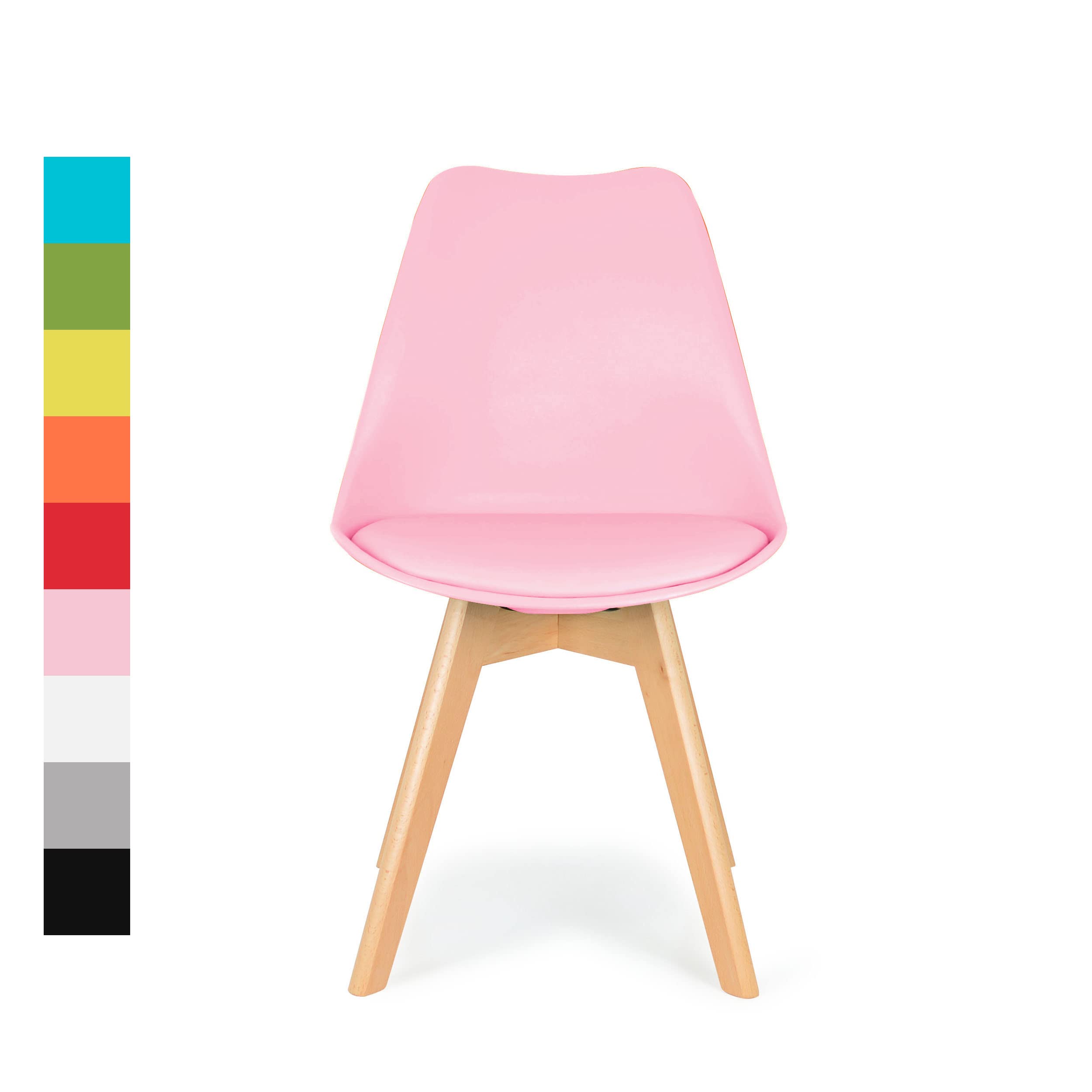 IHANA Mid-Century Modern Dining Chair with Cushioned Seat