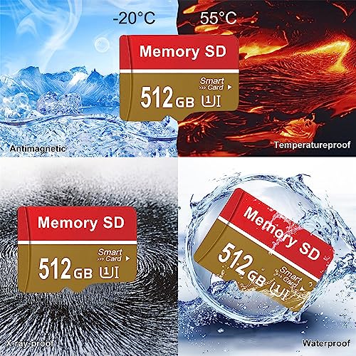 Alptte 512 Gb Sd Card For Cameras, Smartphones & Drones - Waterproof