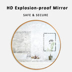 jshdufhuegfdbcngbg Wall Mounted HD Explosion-Proof Round Silver Mirror